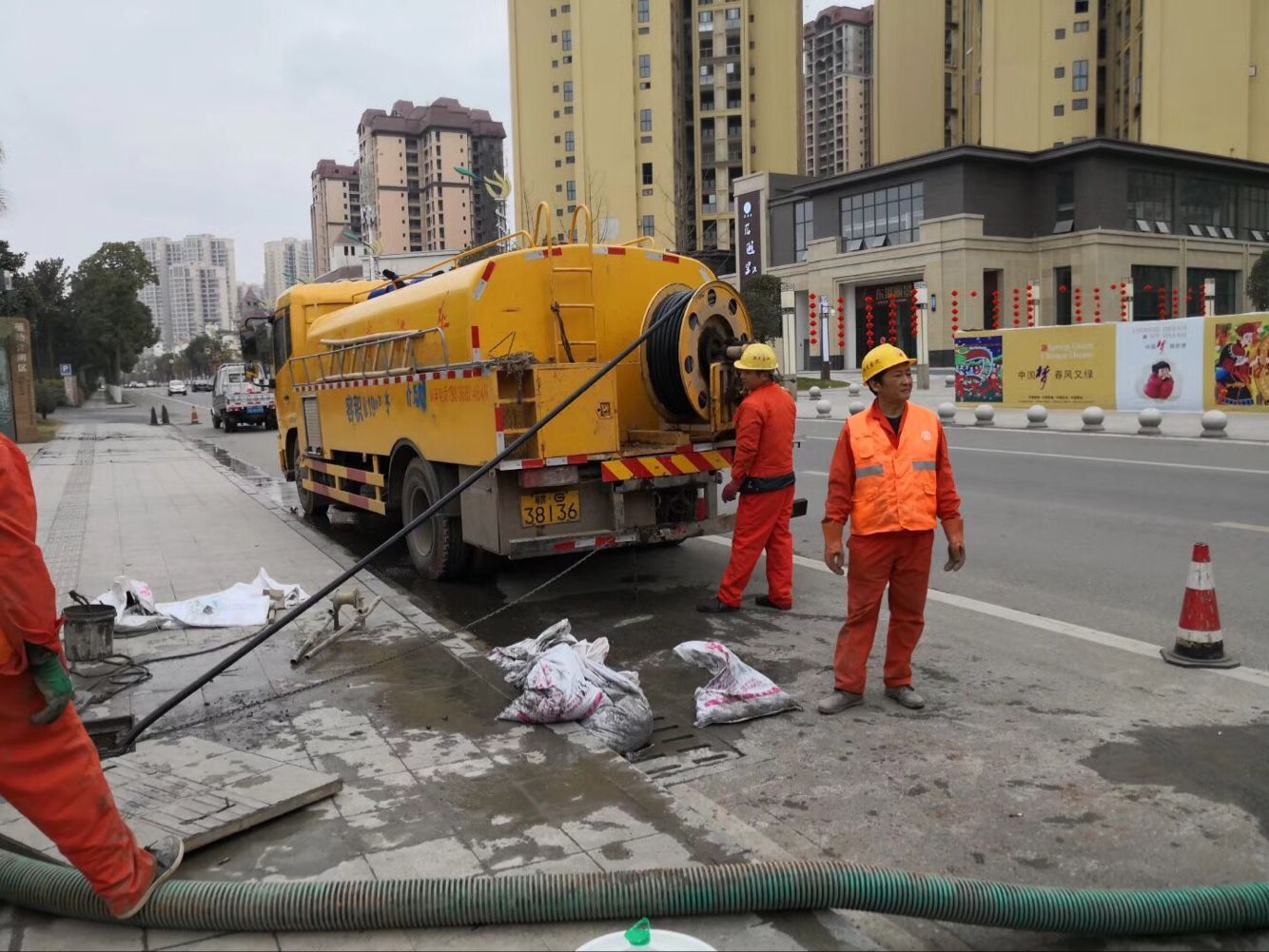 宜兴排污管道清淤-管道清洗